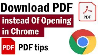 How To Download PDF instead of opening in browser Chrome | How To Download PDF File Without Opening