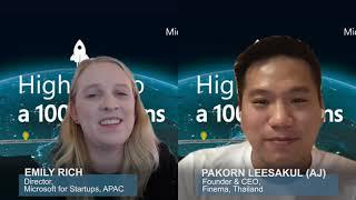 Emily Rich - Microsoft for Startups APAC Interviews Pakorn Leesakul (AJ), Founder & CEO of Finema