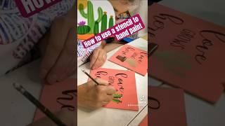 How to use a stencil for Beginner Acrylic art #stencil #acrylicpaintingtechniques #art #acrylictech
