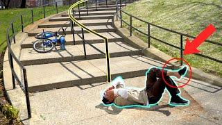 Insane Handrail Grind On A CitiBike!