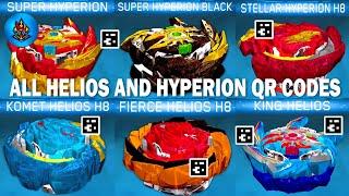 ALL HELIOS AND HYPERION QR CODES BEYBLADE BURST APP | TOTAL BURST