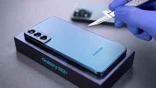 Samsung Galaxy S22+ (Green) Unboxing and Camera Test! - ASMR