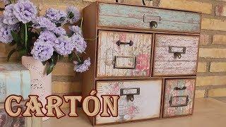 How to make a drawer with cardboard. Cartonage