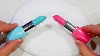 Окрашивание слаймов помадой  Make Up Slime