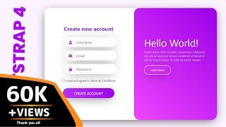 Responsive Login Form | Signup Form | Bootstrap 4 Login Form Design | HTML | CSS | Code4Education