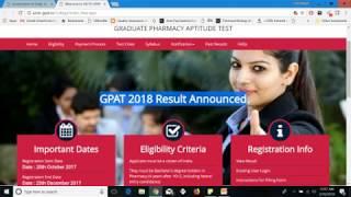 GPAT2018 Result and Cut off