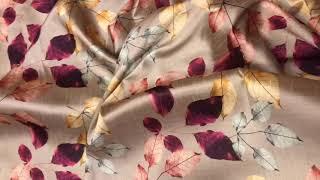 Printed silk fabric