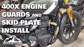 Triumph Scrambler 400X Engine Guards and Skid Plate Installation