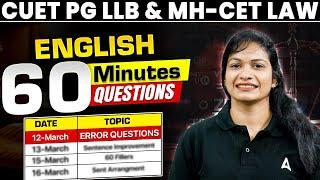 English Most Important Question | CUET PG LLB & MHCET Law 2025 | English Language For CUET LLB