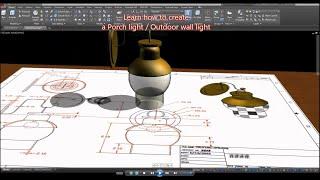 Learn how to create a Wall Lamp/Porch Light in Autocad