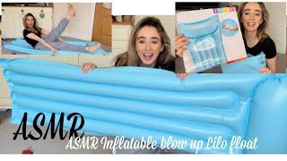 ASMR blowing up and deflating a floating pool LILO bed