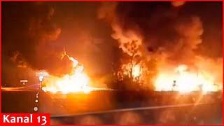 Ukrainian drones strike oil base in Rostov – fierce fire breaks out in fuel tanks