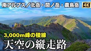 【白峰三山縦走】②南アルプス1泊2日テント泊登山　天空の縦走路／北岳・間ノ岳・農鳥岳