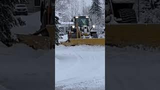 CAT Loader Plowing Snow #snowplow