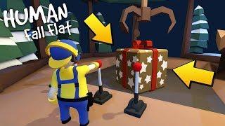 ТАЩИМ ОГРОМНЫЙ ПОДАРОК НА ПОЕЗД !!! МУЛЬТИК в Human Fall Flat !!!