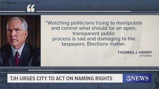 Thomas J. Henry urges city to act on naming rights