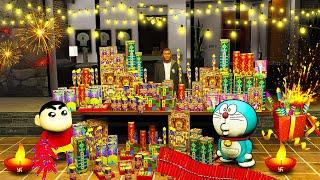 Shin Chan & Franklin Celebrating ‘Diwali’ With Doraemon and Avengers in GTA 5 in Telugu