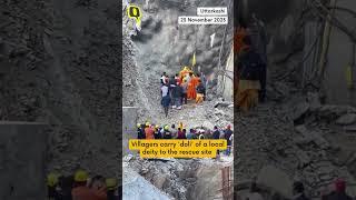 WATCH: Villagers Carry 'Doli' of Local Deity to Uttarkashi Tunnel Collapse Site | The Quint