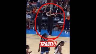 Caitlin Clark Calls Travel on Angel Reese #caitlinclark #basketball #shorts