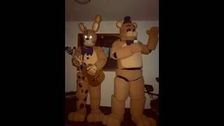 FREDBEAR and SPRINGBONNIE cosplay #fnafcosplay #fnaf #fnafmovie #springbonnie #fredbear