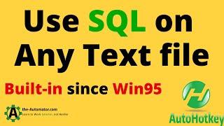 How to run SQL queries on local text files