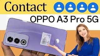 Oppo A3 Pro 5G Sim Contact Not Showing/Oppo A3 Pro me Sim Contact Kaise Dekhe/contact import export