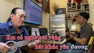 MÙA THU CHO EM - KARAOKE  Tone Nam  Guitar  ( Gb )