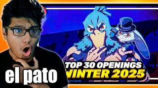 Y MI ISHURA?  | TOP 30 ANIME OPENINGS OF WINTER 2025 REACCIÓN