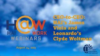 HAI@Work: CEO-to-CEO with HAI’s James Viola and Leonardo’s Clyde Woltman