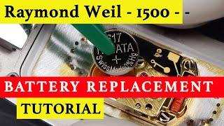 Raymond Weil 1500 | Watch Battery Replacement | DIY | Tutorial | The Watch Doctor | Watch Repair