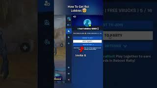 How To Get Bot Lobbies  #kevinfn #fortnite #shorts