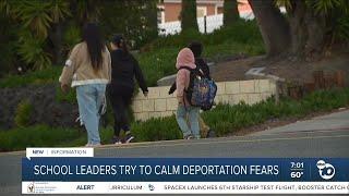 School leaders try to calm deportation fears