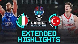 Italy  vs Turkiye  | Extended Highlights | FIBA EuroBasket 2025 Qualifiers