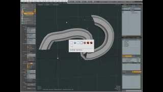 0017 modo Bezier Curve Extrude tool