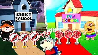 STRICT School Vs FUN School ! Back to School Series   Wolfoo Kids Cartoon