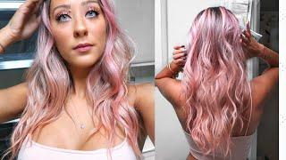 FULL REVIEW Kristin Ess Rose Gold Temporary Tint on Blonde Ombré Hair - PLUS BOYFRIENDS REACTION