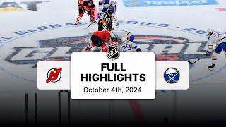 Devils at Sabres | October 4, 2024 | NHL Full Game Highlights | Global Series Czechia