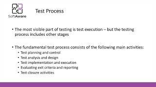 The Fundamentals of Testing (4). Test Process