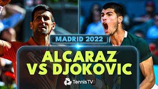 Carlos Alcaraz vs Novak Djokovic First-Ever Match! | Madrid 2022 Extended Highlights