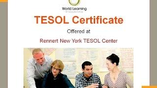 Teach ESL/EFL and the SIT TESOL Certificate program at the Rennert New York TESOL Center