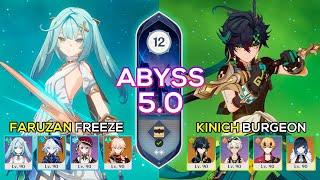 C0 Kinich Burgeon & C6 Faruzan Freeze | Spiral Abyss 5.0 | Genshin Impact