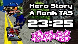 [TAS] Sonic Adventure 2 "Hero Story A-Ranks" in 23:25 IGT