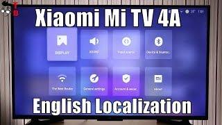 Xiaomi Mi TV 4A - How to Change To English (Tutorial)