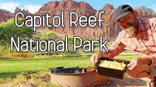 Camping & Firebox Stove Cooking Capitol Reef National Park New Cast Iron  5-WAY Fryer Basket Pie!