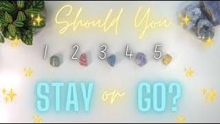 Should You STAY or GO? (ANY situation!) Tarot Reading 