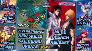 REVAMP THAMUZ SKILLS UPDATE, MLBB X BLEACH RELEASE, ZHUXIN ANNIVERSARY, MPL SKIN- MLBB UPCOMING SKIN