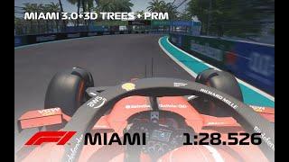 pyyer miami 3.0+ 3d tree prm upgrade is amazing |  f1 2023 onboard | assetto corsa