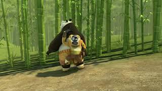 Kung Fu Panda : Legends of Awesomeness - Po Buttcrushes Monkey