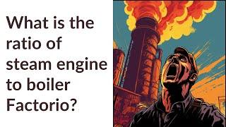 What is the ratio of steam engine to boiler Factorio?