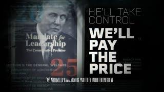 "Control" -  Harris-Walz ad attacks Trump's Project 2025